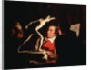 Three Persons Viewing the Gladiator by Candlelight, c.1764-65 by Joseph Wright of Derby