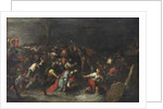 Christ being dragged through the brook Cedron after his arrest by Frans II the Younger
