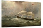 The Black Ball Line clipper ship Ocean Chief reducing sail on her Australian run, c.1853 by Samuel Walters