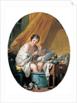 A young woman taking a footbath, 1766 by Francois Boucher