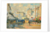 Exterior of Saint-Lazare station, sunlight effect, 1877 by Claude Monet