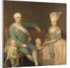 Portrait of a family group, believed to be Engel Ernst von Schack, his wife Mette Pauline von Schack, nee Rosenorn, and their children by Danish School