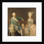 Portrait of a family group, believed to be Engel Ernst von Schack, his wife Mette Pauline von Schack, nee Rosenorn, and their children by Danish School