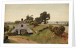 Bij den Dijk; farmhouse near the river IJssel, 1935 by Cornelis Vreedenburgh