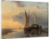 Harbour on a Dutch river, 1843 by Johan-Barthold Jongkind
