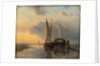 Harbour on a Dutch river, 1843 by Johan-Barthold Jongkind