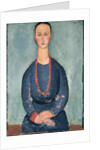 Woman with a Red Necklace, 1918 by Amedeo Modigliani