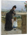 Woman and child on a balcony, 1872 by Berthe Morisot