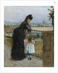 Woman and child on a balcony, 1872 by Berthe Morisot
