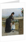 Woman and child on a balcony, 1872 by Berthe Morisot