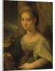 Portrait of a lady as Saint Catherine of Alexandria by Domenico Puligo