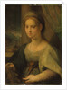 Portrait of a lady as Saint Catherine of Alexandria by Domenico Puligo