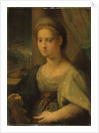 Portrait of a lady as Saint Catherine of Alexandria by Domenico Puligo