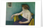 Young woman seated in profile, 1914 by Felix Edouard Vallotton