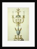Design for a Gilt Bronze and Enamel Candelabrum by Jean Louis the Younger Prieur