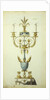Design for a Gilt Bronze and Enamel Candelabrum by Jean Louis the Younger Prieur