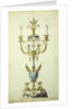 Design for a Gilt Bronze and Enamel Candelabrum by Jean Louis the Younger Prieur
