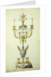 Design for a Gilt Bronze and Enamel Candelabrum by Jean Louis the Younger Prieur