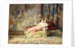 Harem Beauty, 1876 by Alexandre-Louis Leloir