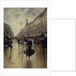 Four PM at the Carrefour Drouot and the Grand Boulevard, c.1895 by Jean Beraud