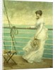 Lady on the Deck of a Ship by French School
