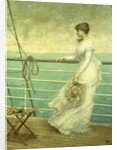 Lady on the Deck of a Ship by French School
