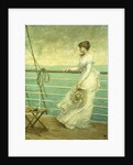 Lady on the Deck of a Ship by French School