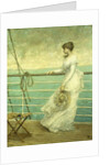 Lady on the Deck of a Ship by French School