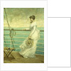Lady on the Deck of a Ship by French School
