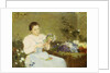 Arranging flowers for a spring bouquet by Victor Gabriel Gilbert