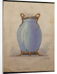 Design for an oviform blue vase, House of Carl Faberge by School European