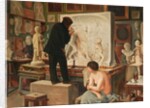 My Father's Studio by Edouard-Joseph Dantan