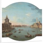 View of San Giorgio Maggiore, Venice, with the Punta della Dogana in the foreground by Antonio Joli