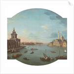 View of San Giorgio Maggiore, Venice, with the Punta della Dogana in the foreground by Antonio Joli