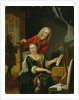 Portrait of a gentleman and his wife making music in an interior by Philip van Dijk