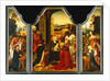 Triptych: Adoration of the Magi, with St. James presenting the donor and St. Catherine of Alexandria presenting the donor's wife and two daughters by Master of the Holy Blood