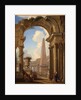 Capricci of Roman ruins with figures by Giovanni Paolo Pannini or Panini