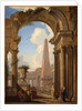 Capricci of Roman ruins with figures by Giovanni Paolo Pannini or Panini