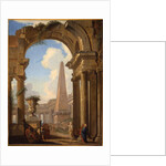 Capricci of Roman ruins with figures by Giovanni Paolo Pannini or Panini