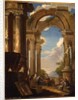 Capricci of Roman ruins with figures by Giovanni Paolo (circle of) Pannini or Panini