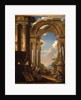 Capricci of Roman ruins with figures by Giovanni Paolo (circle of) Pannini or Panini