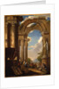 Capricci of Roman ruins with figures by Giovanni Paolo (circle of) Pannini or Panini