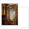 Capricci of Roman ruins with figures by Giovanni Paolo (circle of) Pannini or Panini