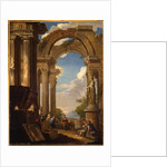 Capricci of Roman ruins with figures by Giovanni Paolo (circle of) Pannini or Panini