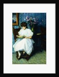 Reading in the Parlor, by School American