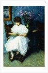 Reading in the Parlor, by School American