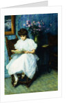 Reading in the Parlor, by School American