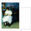 Reading in the Parlor, by School American
