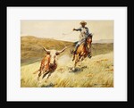 Roping A Steer by Edward Borein