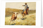 Roping A Steer by Edward Borein